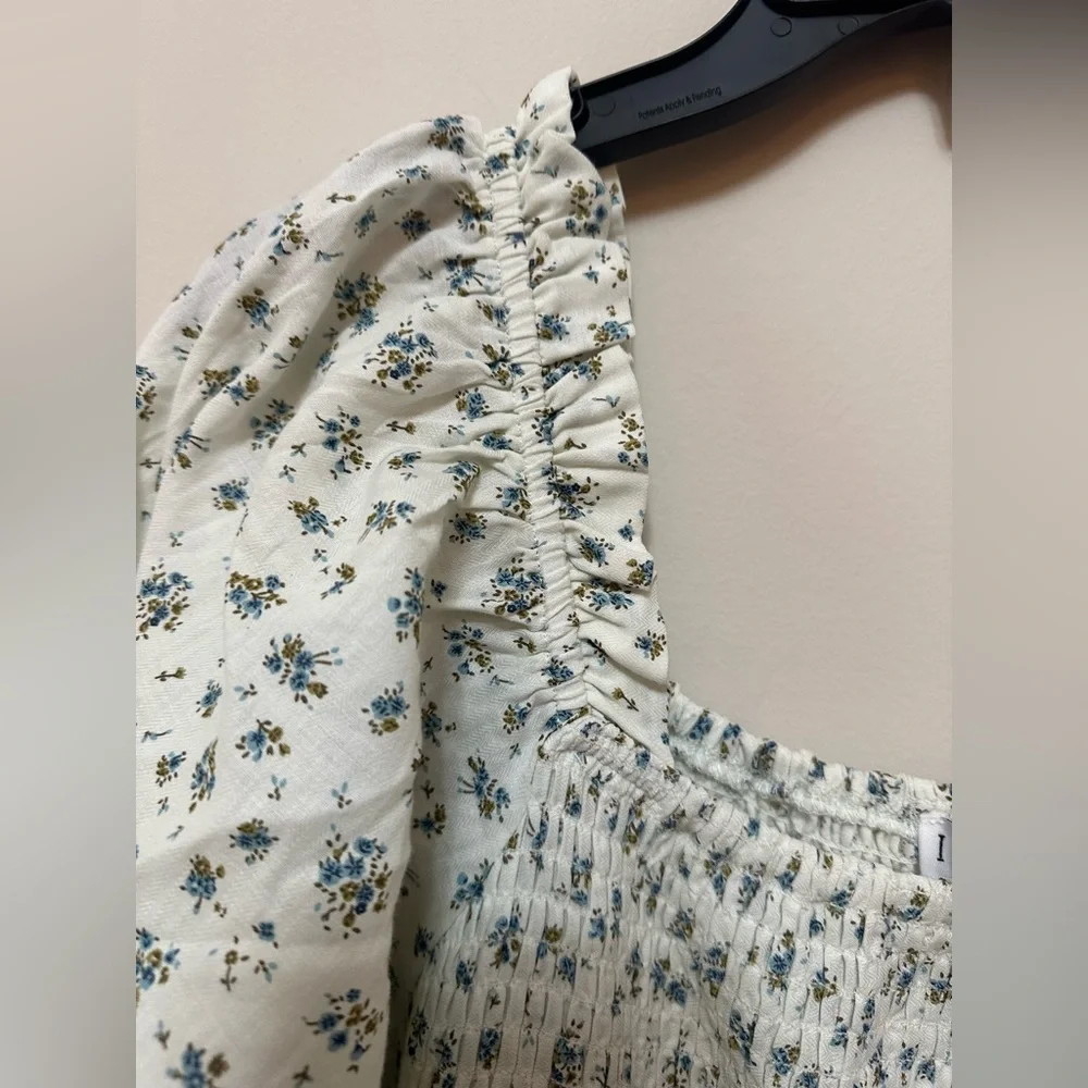 Ivy City Co. Madeline Dress 1X – Floral Smocked Puff Sleeve Midi NWT Retail $158 - Picture 7 of 10